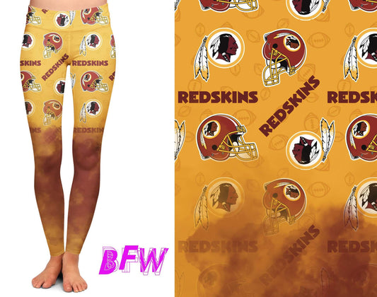 Washington Football smoke print Leggings with pockets