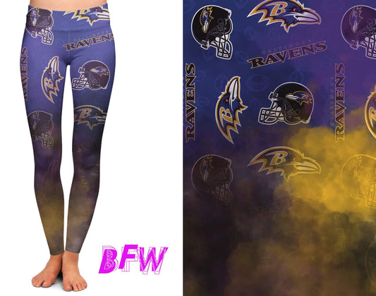 Baltimore Football Leggings leggings with pockets