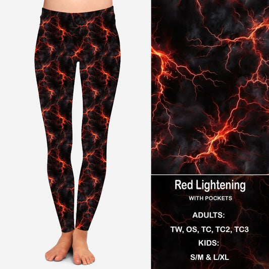 RED LIGHTENING - Leggings & Capris with Pockets Preorder Closes 7/31