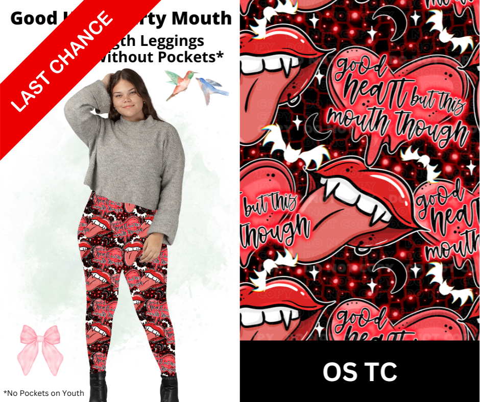 Good Heart Dirty Mouth Full Length Leggings w/ Pockets