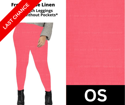 Rose Linen Full Length Leggings w/ Pockets