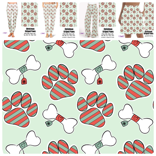 Christmas striped paws