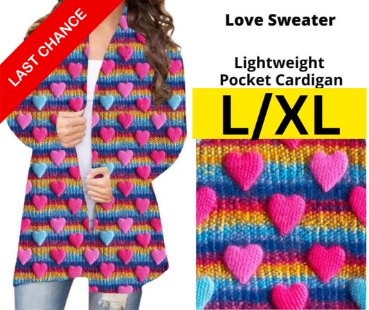 Love Sweater Pocket Cardigan