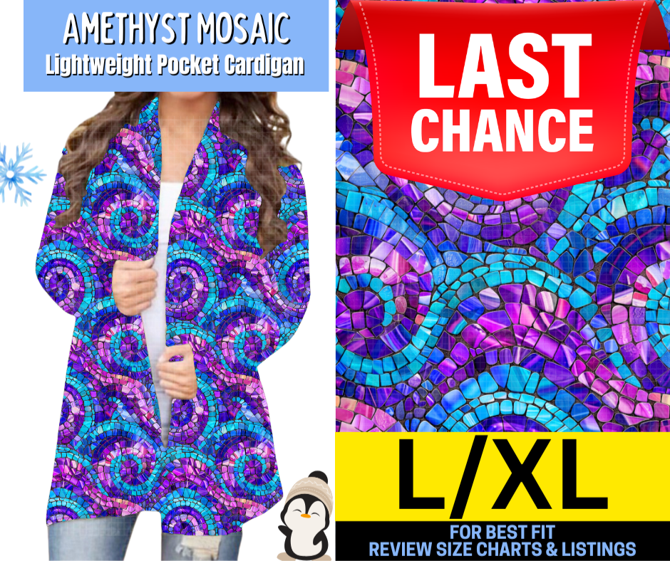 Amethyst Mosaic Pocket Cardigan