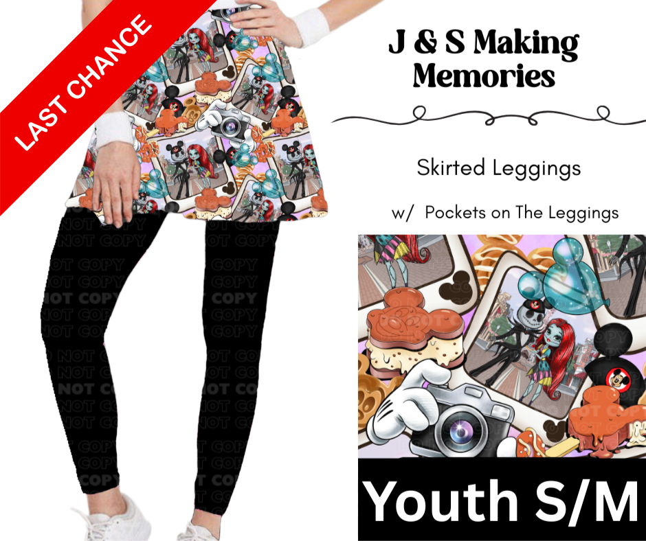J & S Making Memories Skirted Full Length Leggings w/ Pockets