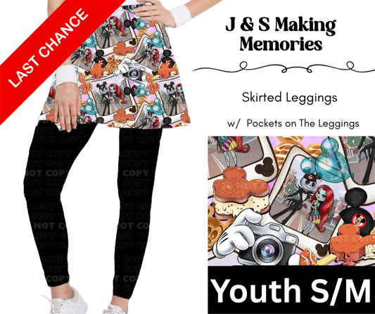 J & S Making Memories Skirted Full Length Leggings w/ Pockets