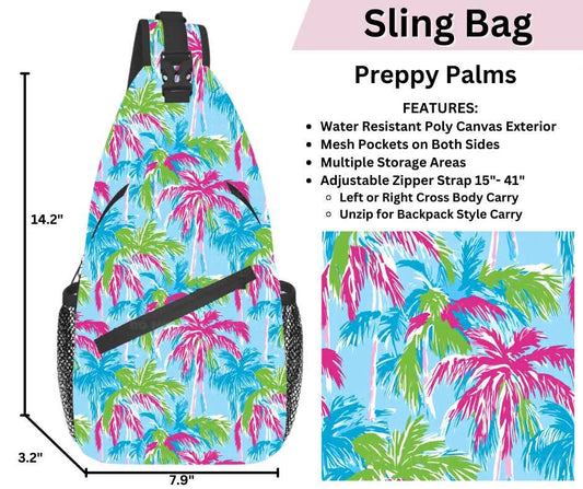Preppy Palms Sling Bag