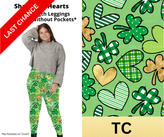 Shamrock Hearts Full Length Leggings w/ Pockets