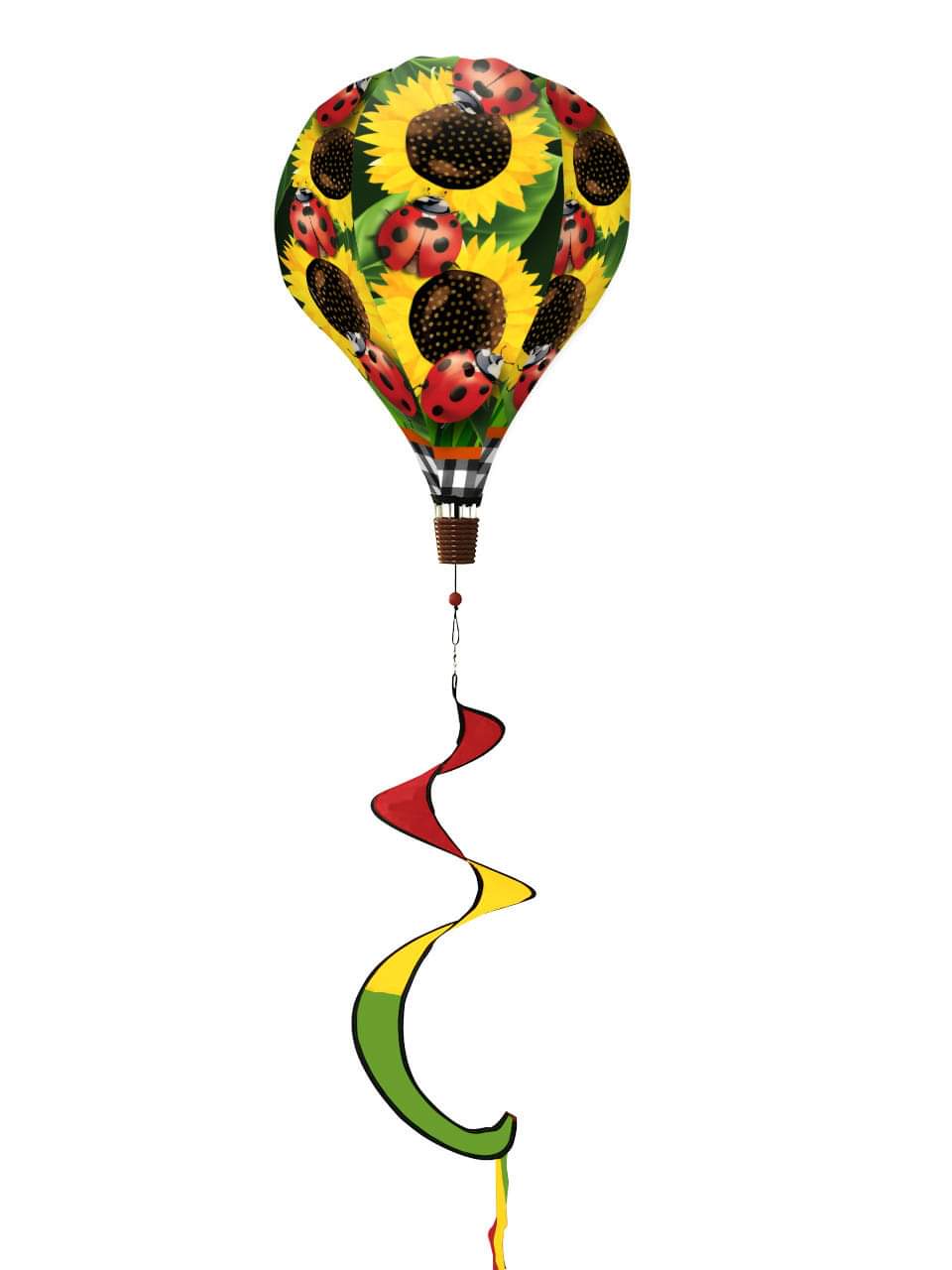 Sunflower and ladybug balloon windsock