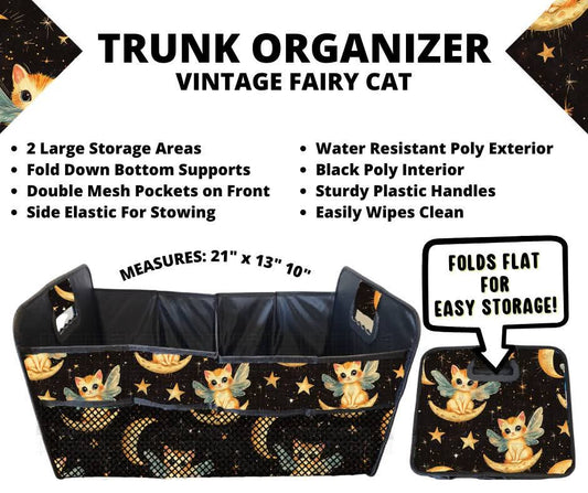 Vintage Fairy Cat Trunk Organizer