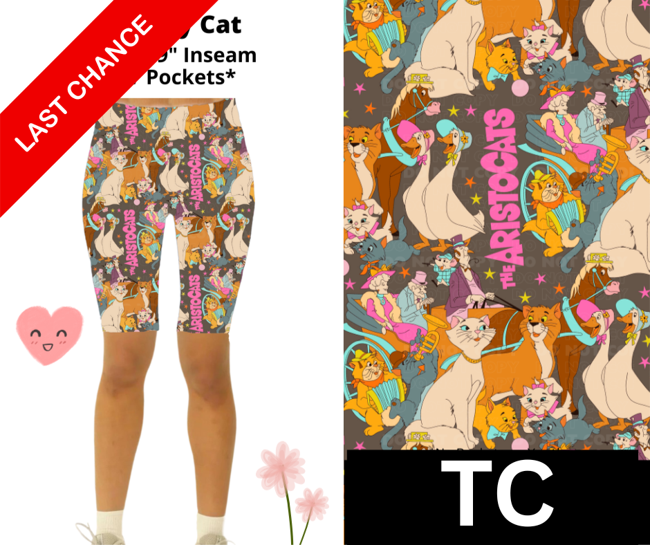 Society Cat Shorts w/ Pockets
