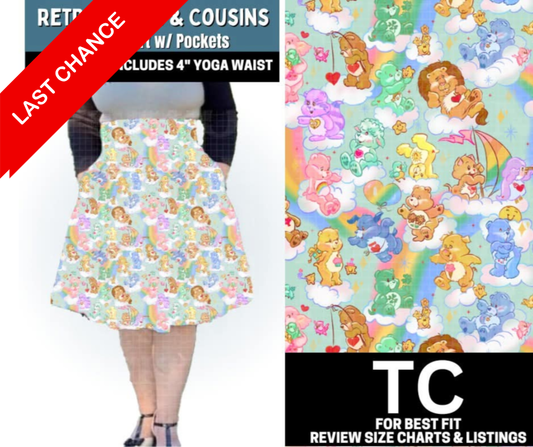 Retro Bears & Cousins Swing Skirt