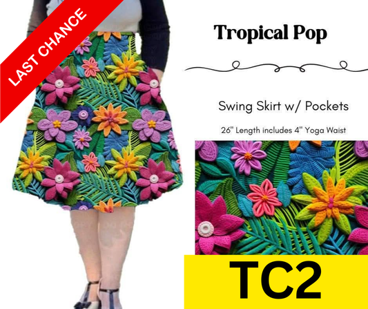 Tropical Pop Swing Skirt