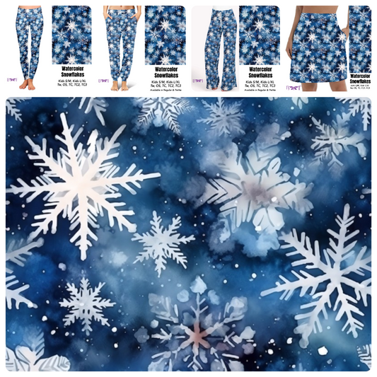 Watercolor Snowflakes