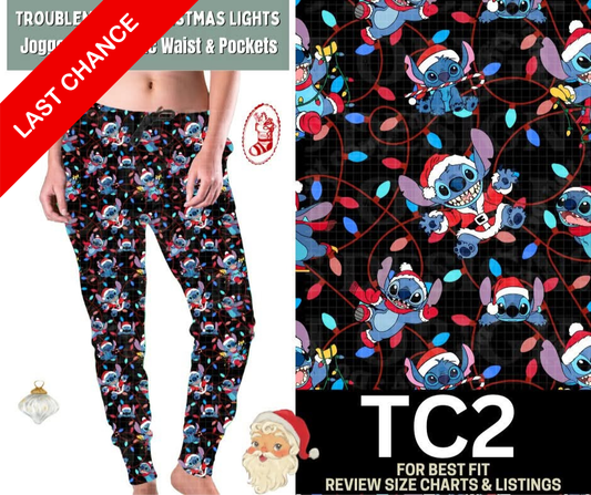 Troublemaker Christmas Lights Joggers