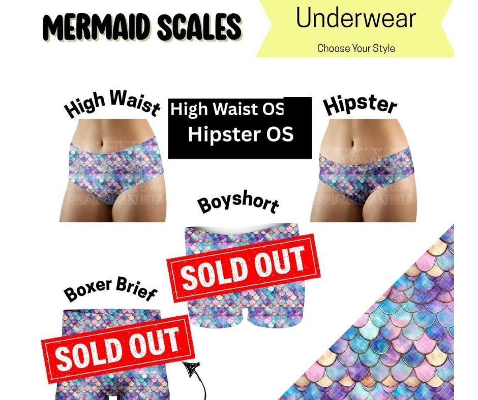 Mermaid Scales Hipster Underwear