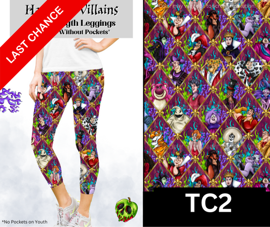 Harlequin Villains Capri Length Leggings