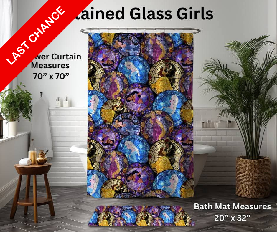 Stained Glass Girls Custom Bath Mat