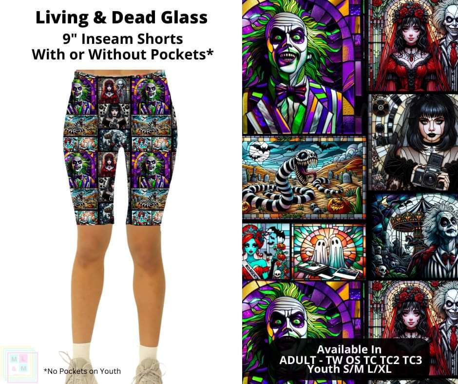 Living & Dead Glass 9" Shorts w/ Pockets