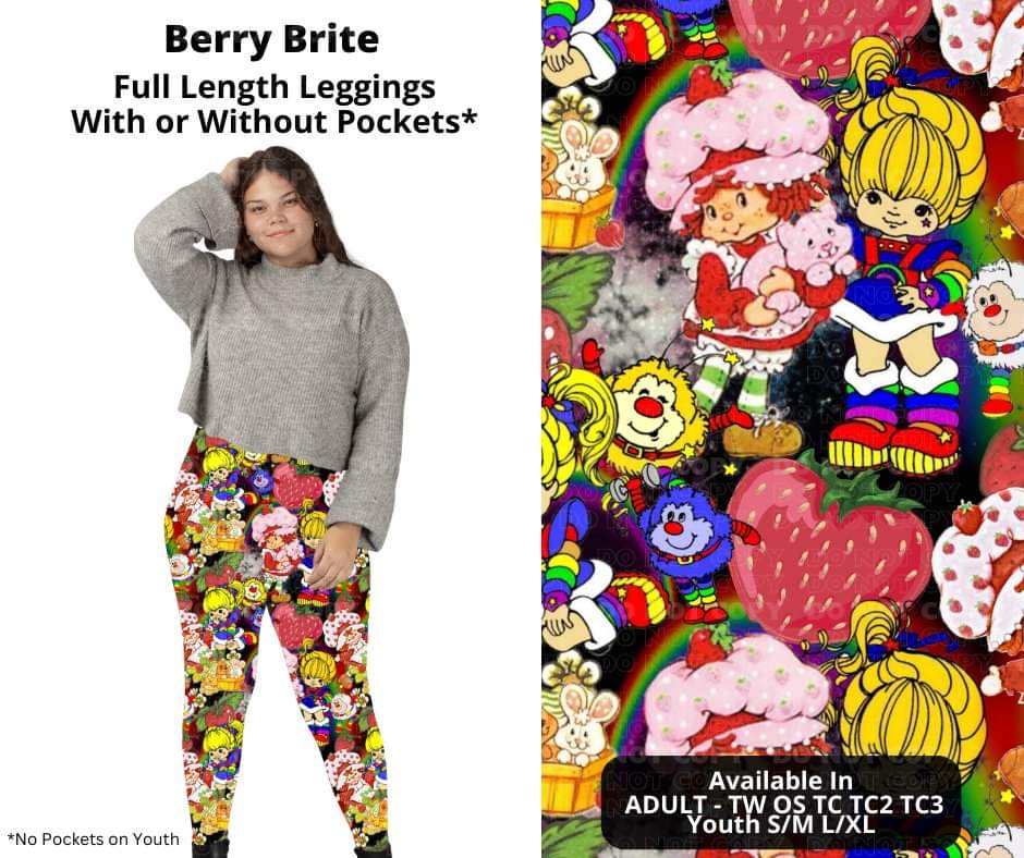 Berry Brite Full Length Leggings w/ Pockets