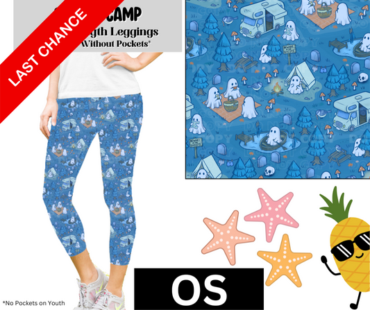 Spooky Camp Capri Length Leggings w/ Pockets
