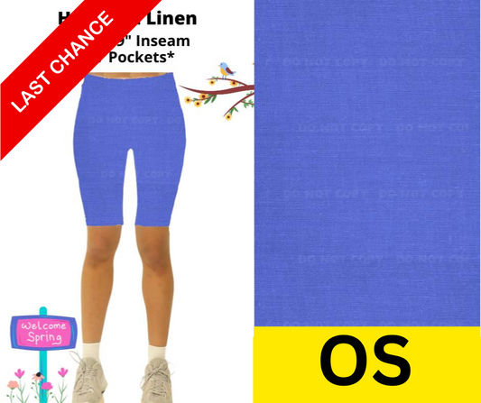 Hyacinth Linen Jamaica Shorts w/ Pockets