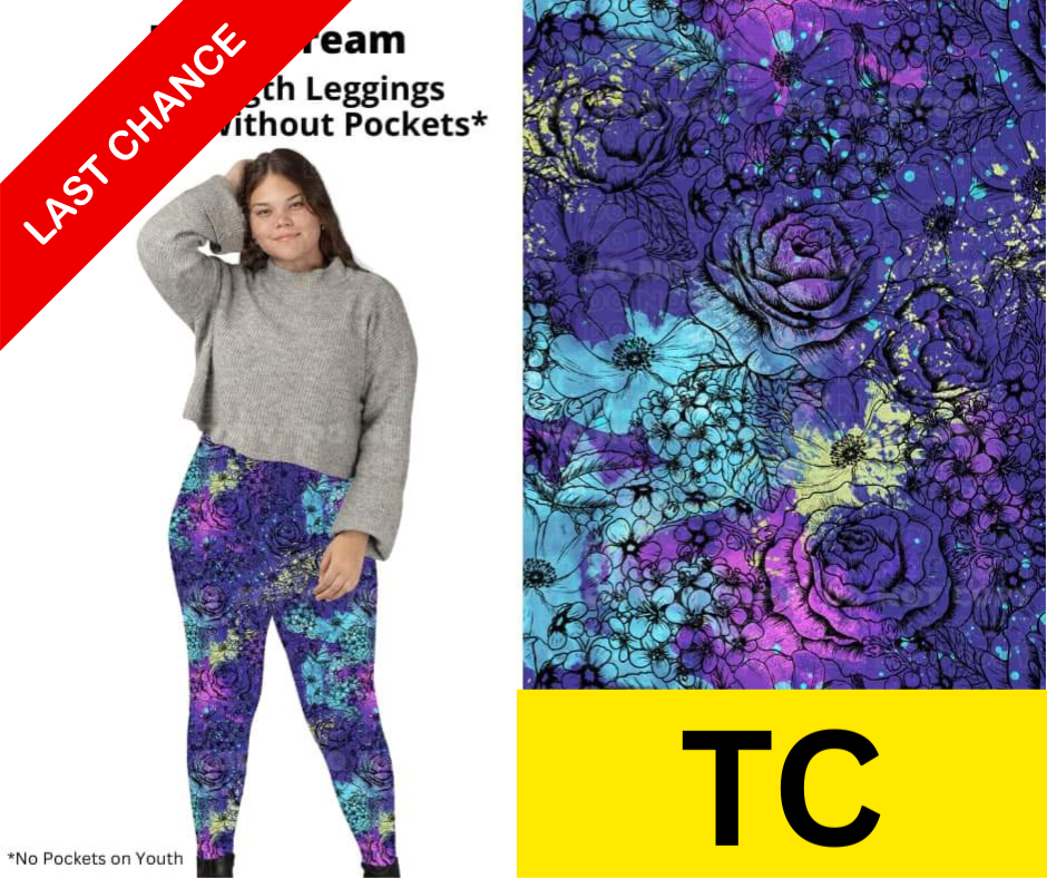 Floral Dream Full Length Leggings w/ Pockets