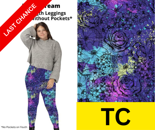 Floral Dream Full Length Leggings w/ Pockets