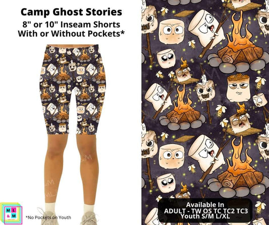 Camp Ghost Stories Memories Shorts w/ Pockets