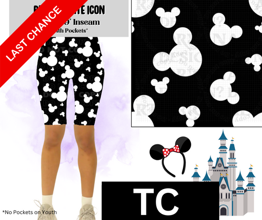 Black White Icon Jamaica Shorts w/ Pockets