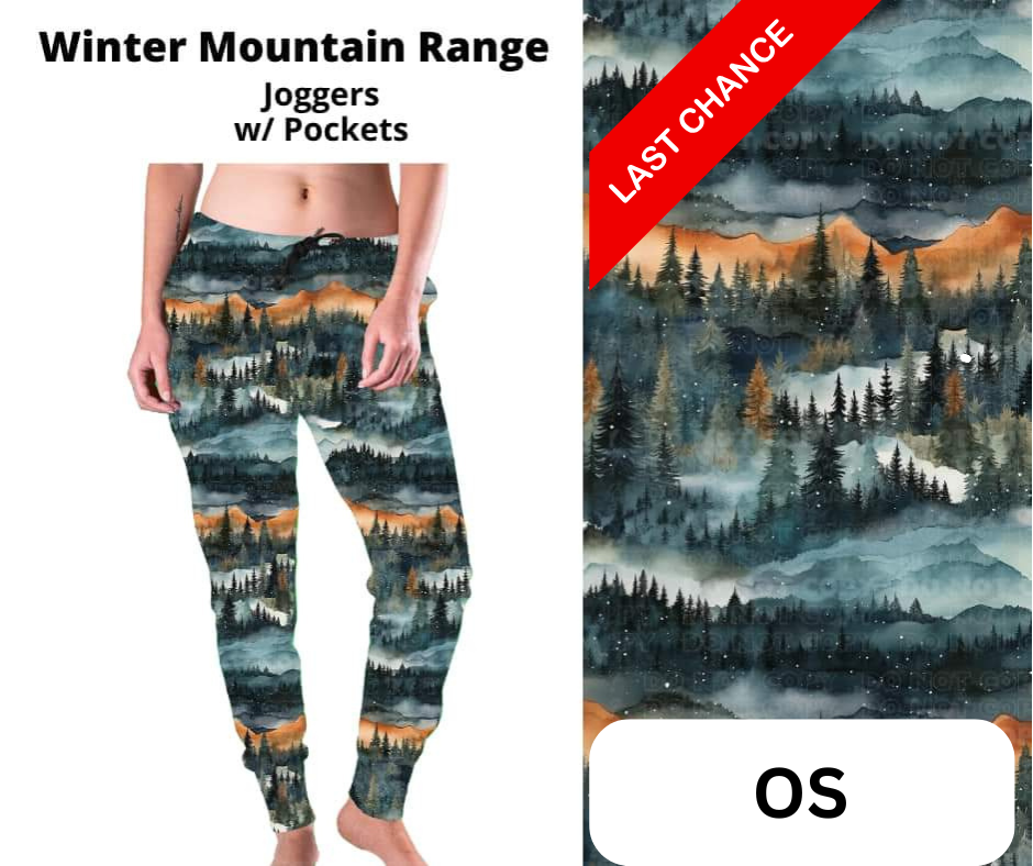 Winter Mountain Range Joggers