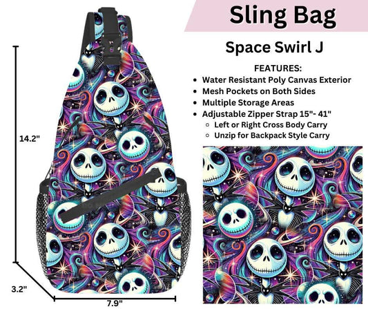 Space Swirl J Sling Bag