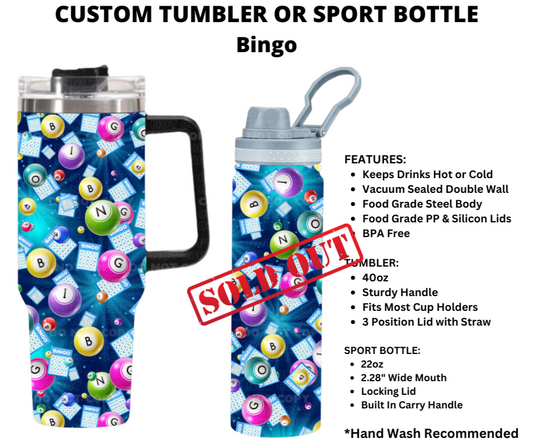 Bingo Custom Tumbler