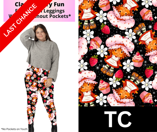 Classic Berry Fun Full Length Leggings w/ Pockets