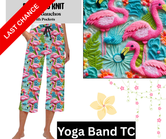 Flamingo Knit Capri Gauchos