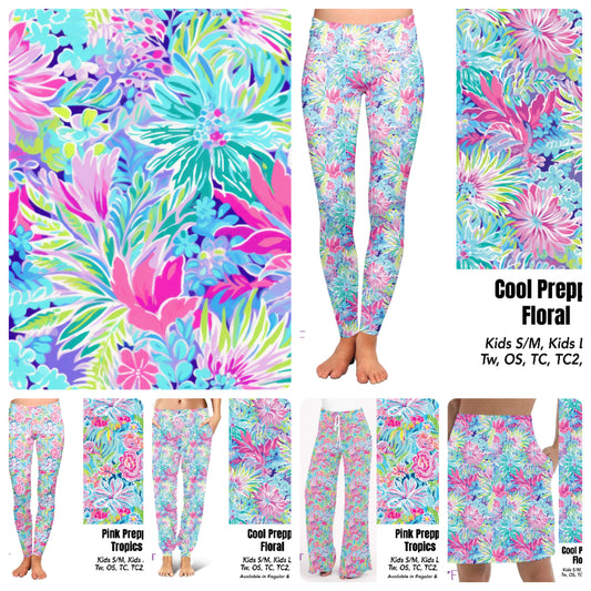 Cool Preppy Floral leggings and capris with pockets