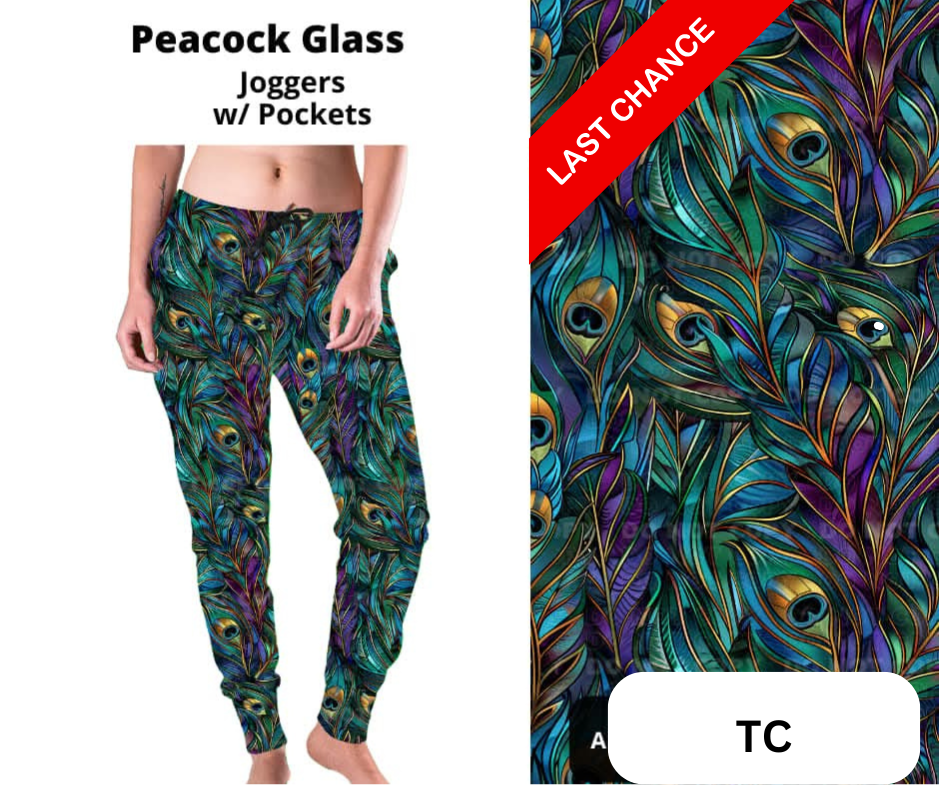 Peacock Glass Joggers