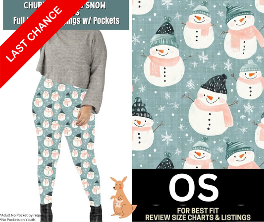 Chubby Painted Snow Full Length Leggings w/ Pockets