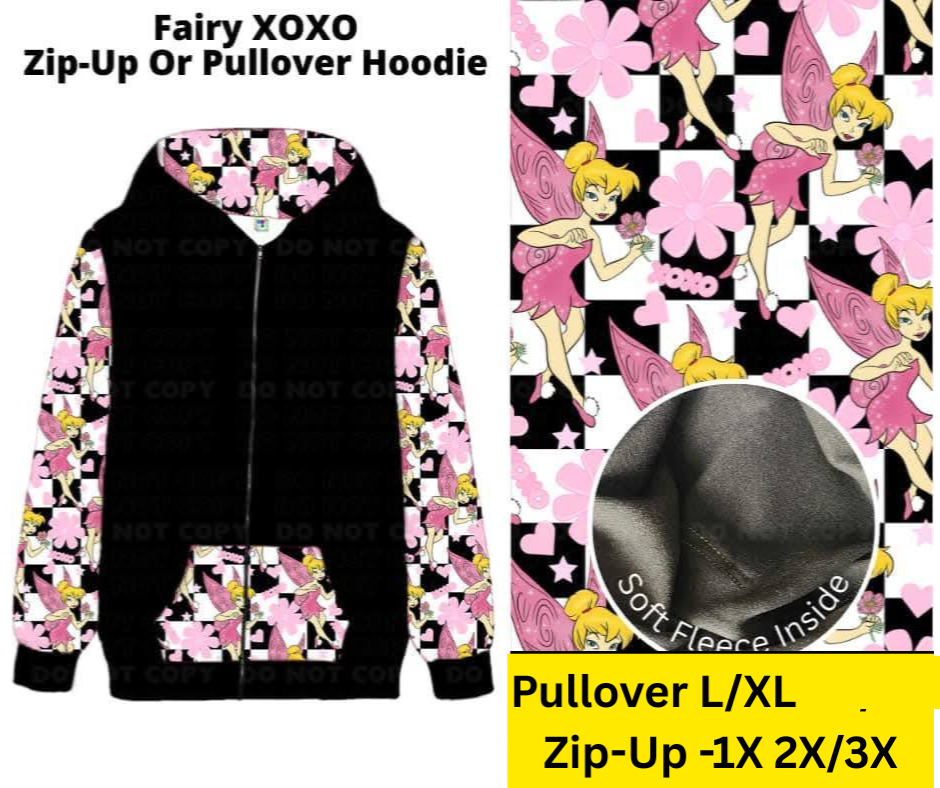 Fairy XOXO Zip-Up or Pullover Hoodie