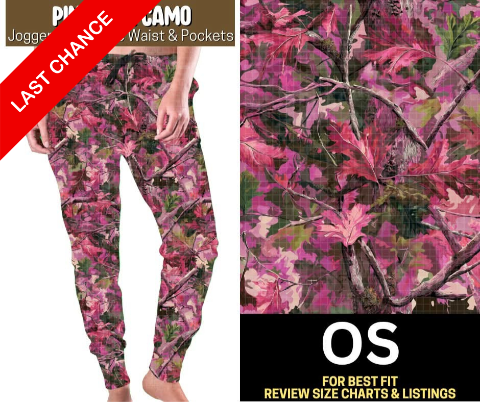 Pink Tree Camo Joggers