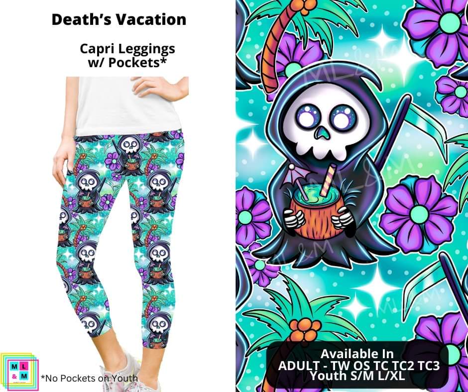 Death's Vacation Capri Length w/ Pockets