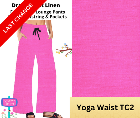 Dragonfruit Linen Full Length Lounge Pants