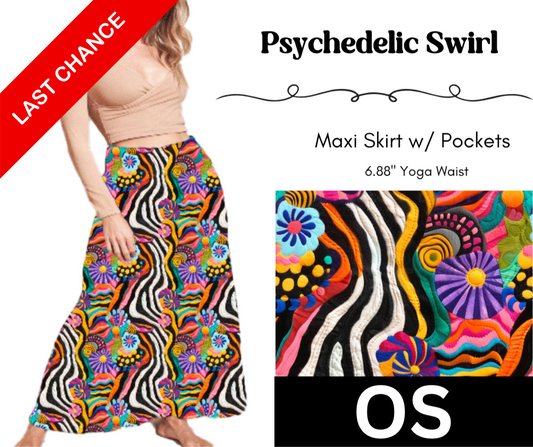 Psychedelic Swirl Maxi Skirt
