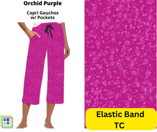 Orchid Purple Capri Gauchos