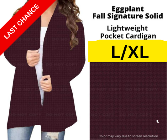 Eggplant Pocket Cardigan