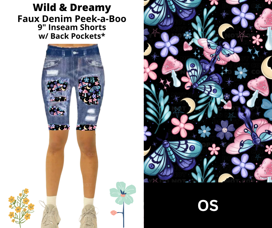 Wild & Dreamy Faux Denim Jamaica Shorts