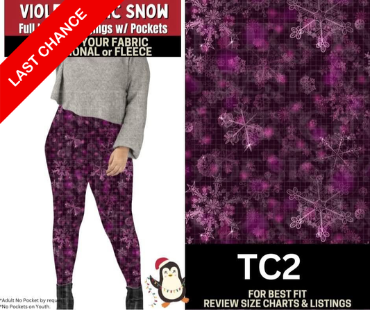 Violet Magic Snow Leggings w/ Pockets