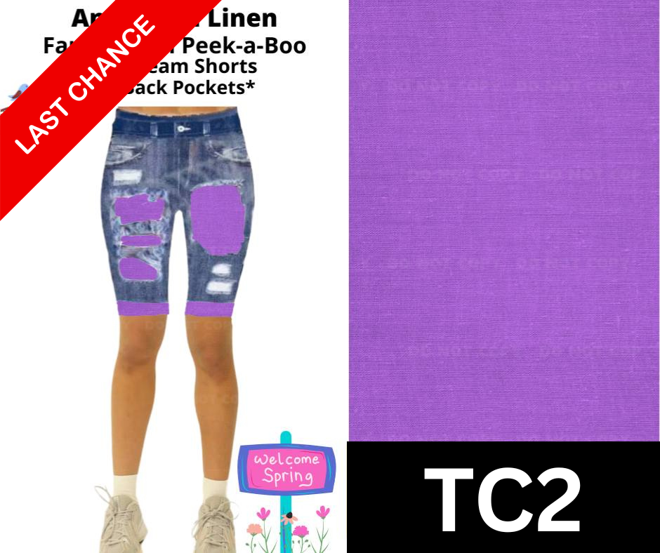 Amaranth Linen 9" Faux Denim Jamaica Shorts