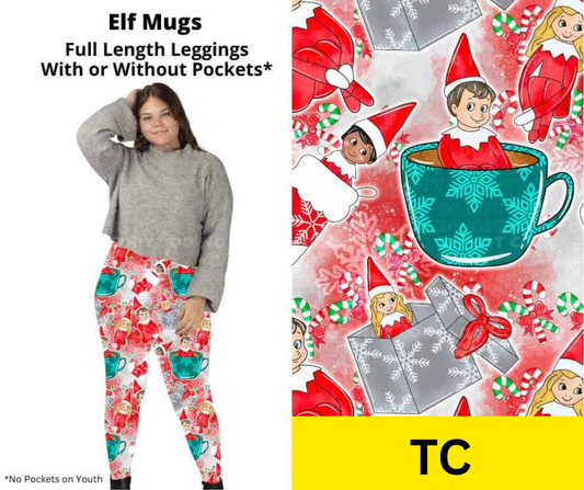 Elf Mugs Full Length Leggings w/ Pockets