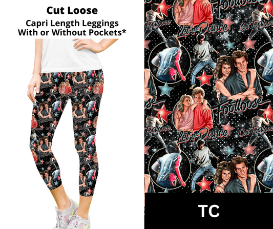 Loose Capri Length Leggings w/ Pockets